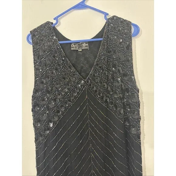 Creative Creations 100% Silk Dress Beads & Sequins Beautiful Medium - Picture 3 of 16